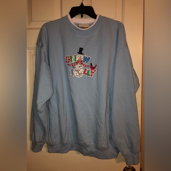 Christmas Sweatshirt With Snowman Size XL NWOT - Picture 1 of 5